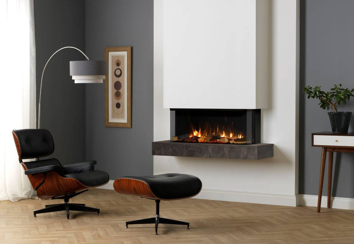 Vision Fires VS 100 electric fire with Anthracite Shelf